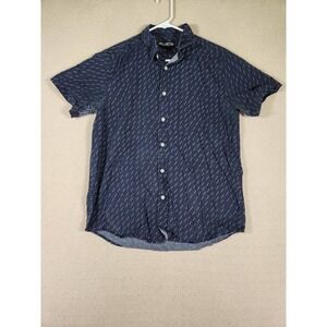 Wellington Shirt Mens Medium M Button Up Collared Stretch Cotton Blend EUC